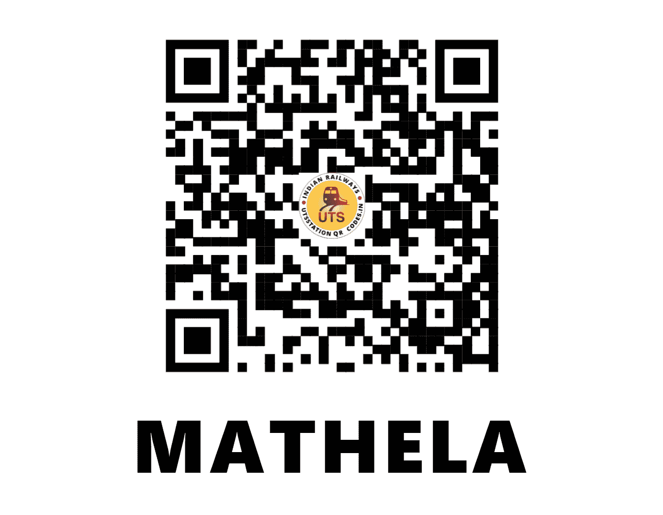UTS QR Code for MATHELA - MTA - WC (MADHYA PRADESH)